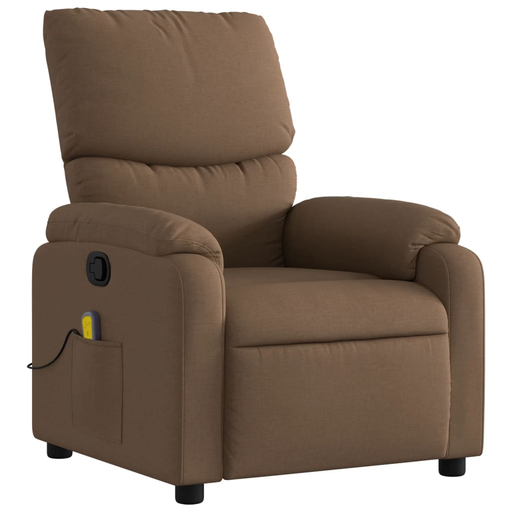 Fauteuil de massage tissu marron