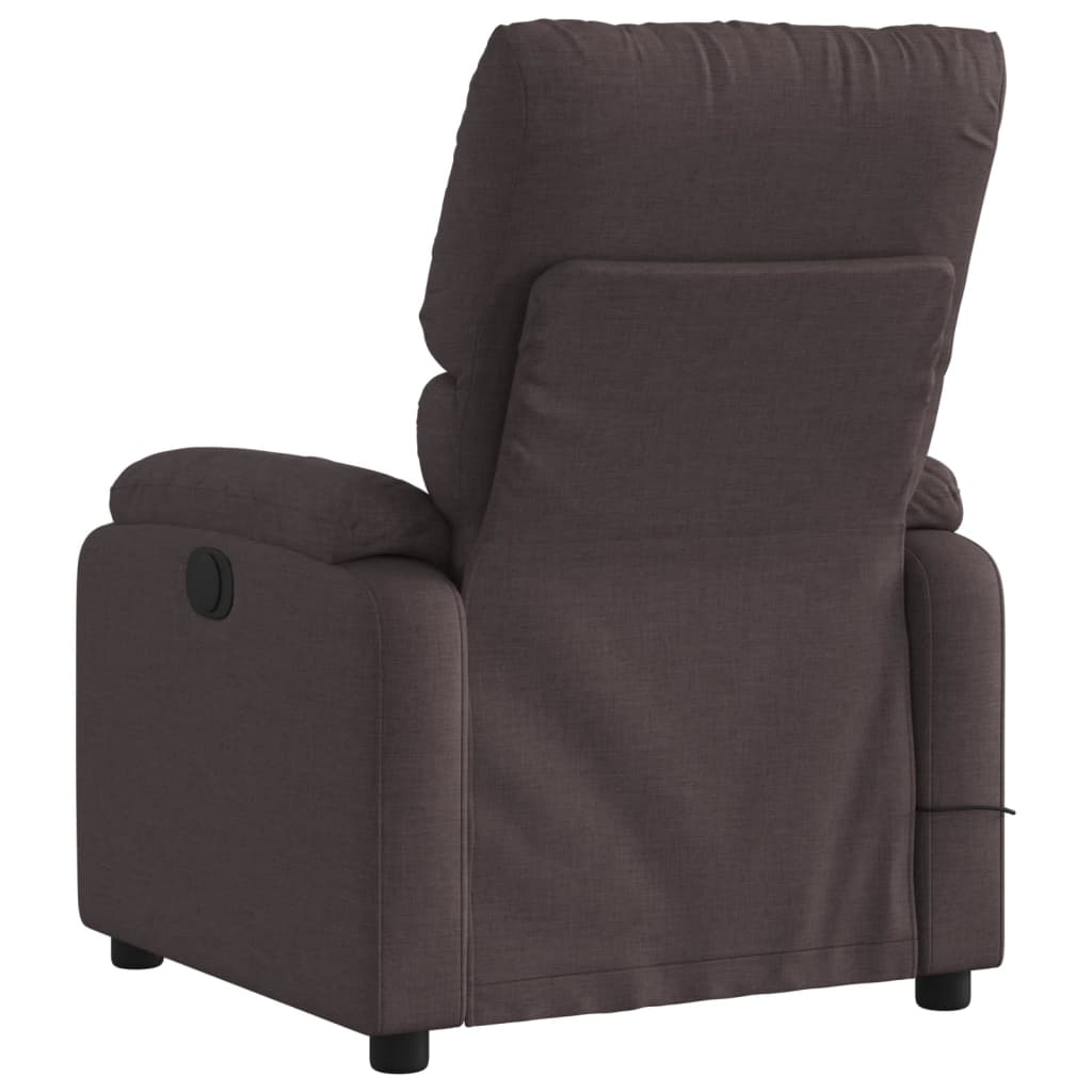 Fauteuil de massage tissu marron foncé