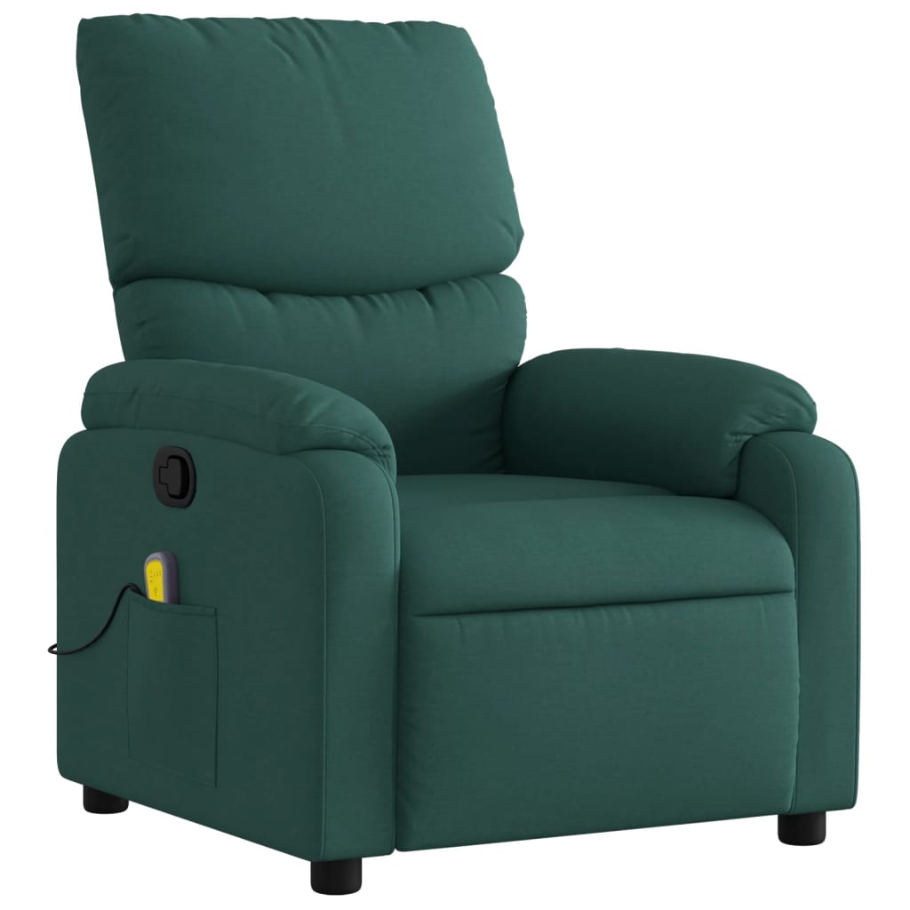 Fauteuil de massage tissu vert foncé