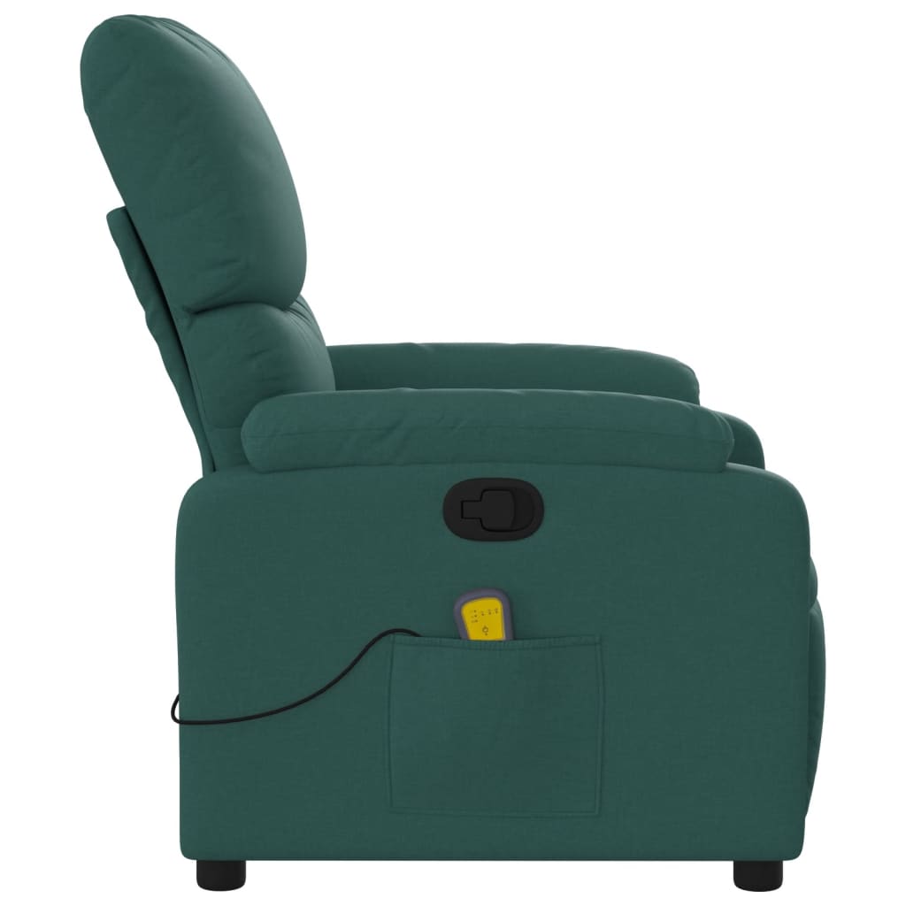 Fauteuil de massage tissu vert foncé