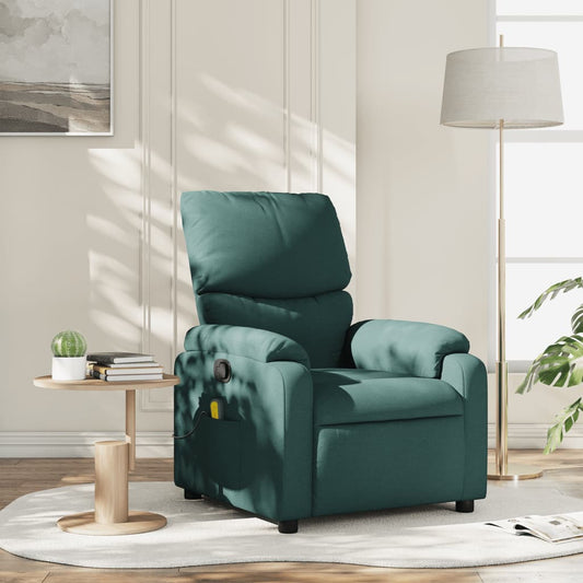 Fauteuil de massage tissu vert foncé