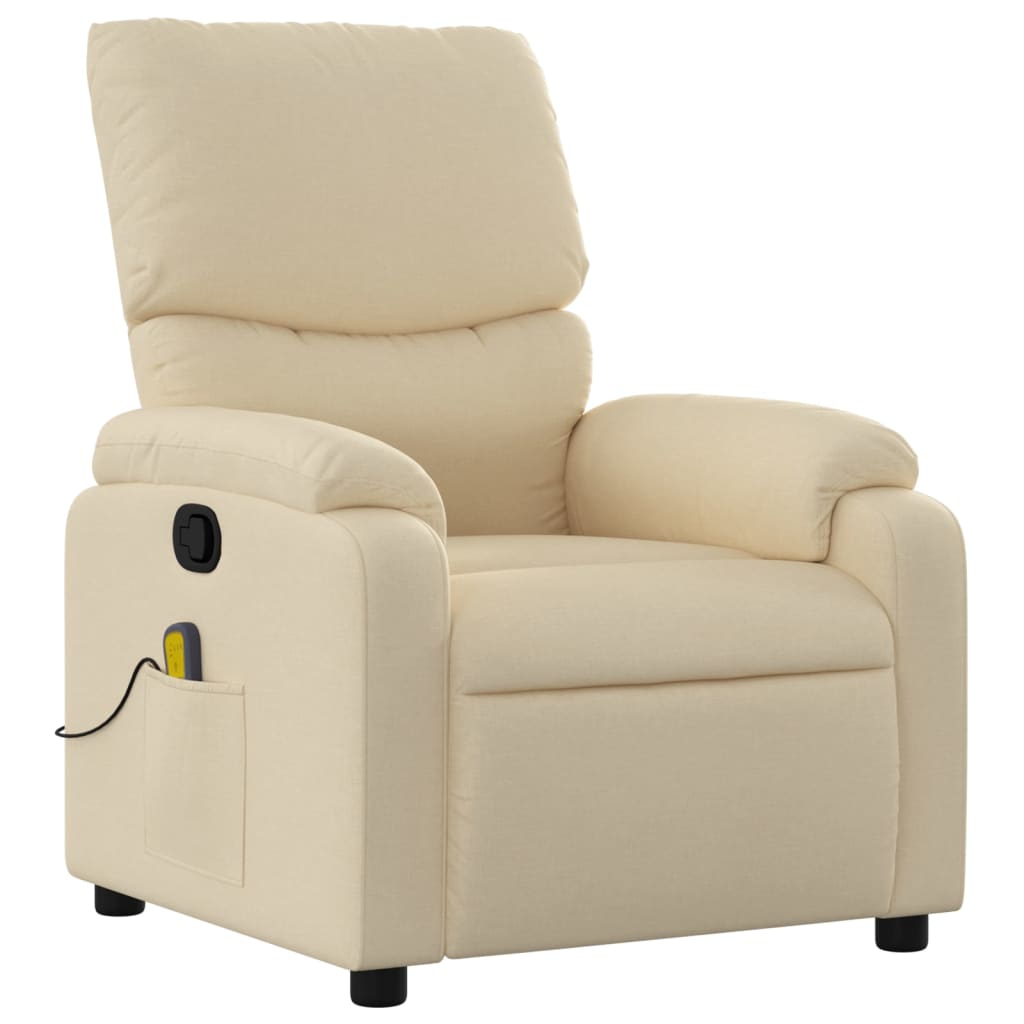 Fauteuil de massage tissu crème