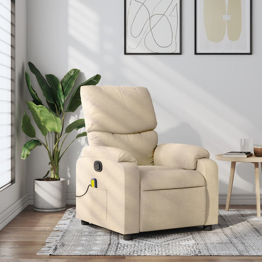 Fauteuil de massage tissu crème