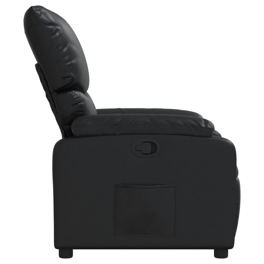 Fauteuil de relaxation simili cuir noir