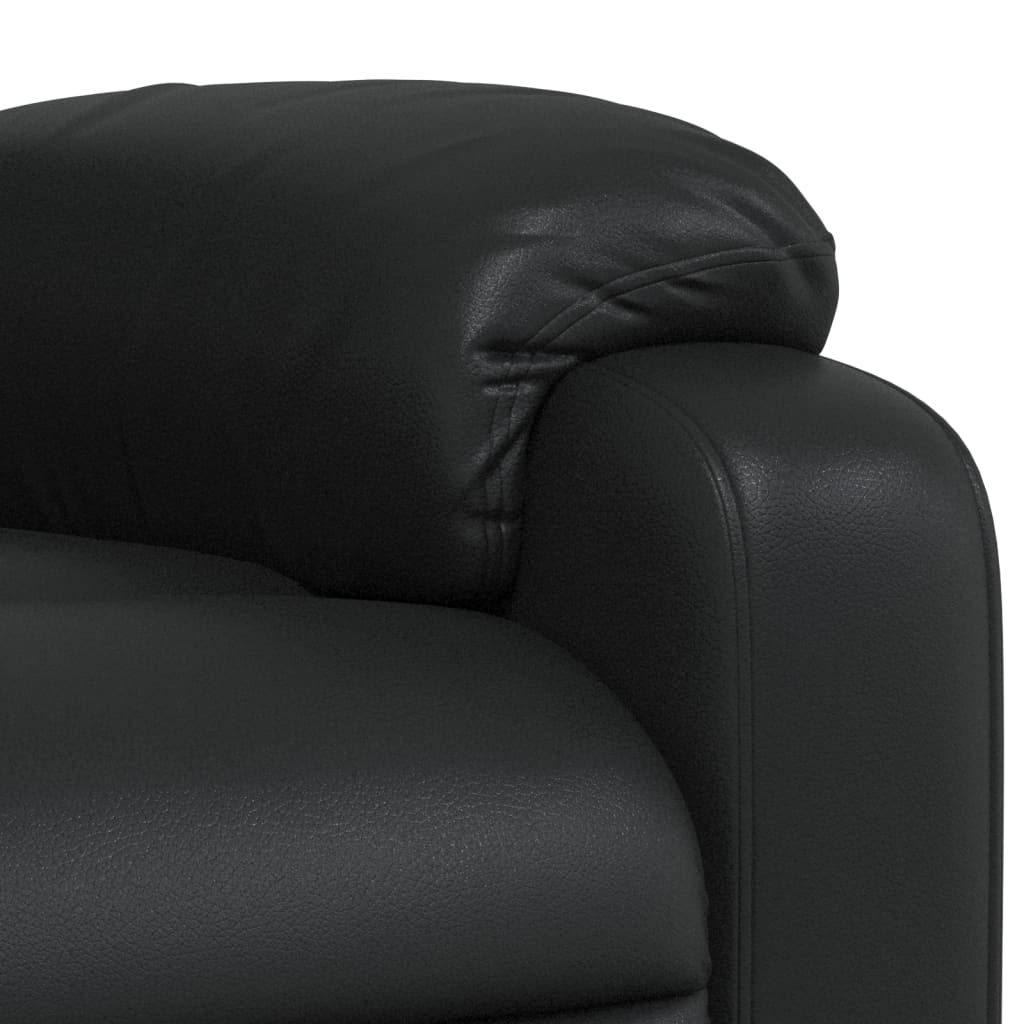 Fauteuil de relaxation simili cuir noir