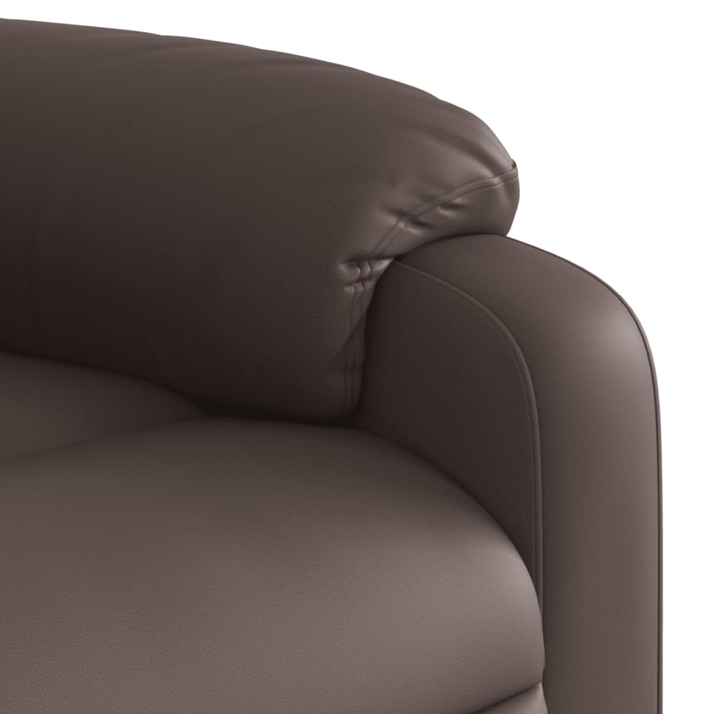 Fauteuil de relaxation simili cuir marron