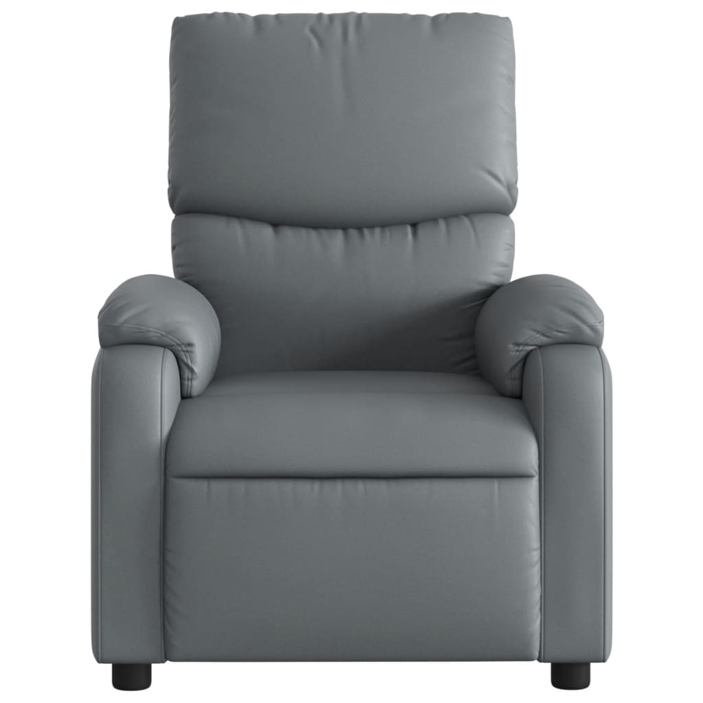 Fauteuil de relaxation simili cuir gris