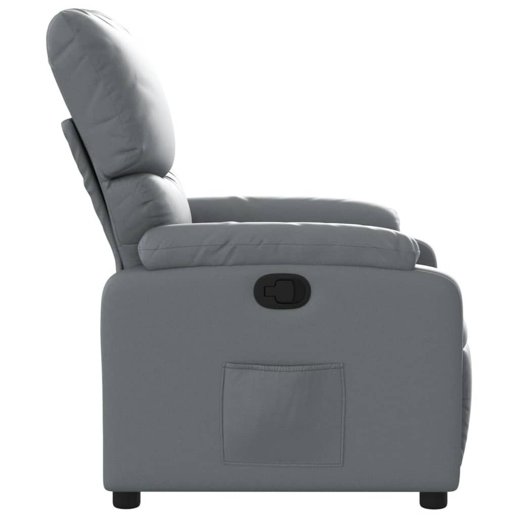 Fauteuil de relaxation simili cuir gris