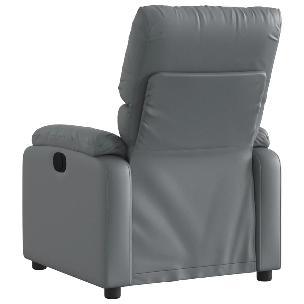 Fauteuil de relaxation simili cuir gris