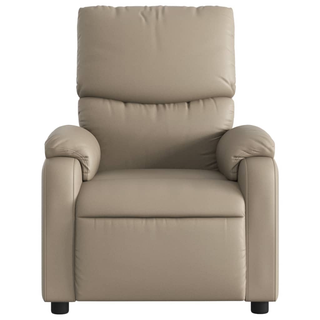 Fauteuil de relaxation simili cuir marron cappuccino