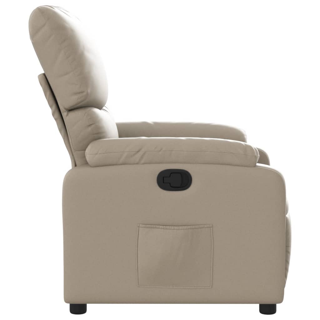 Fauteuil de relaxation simili cuir marron cappuccino