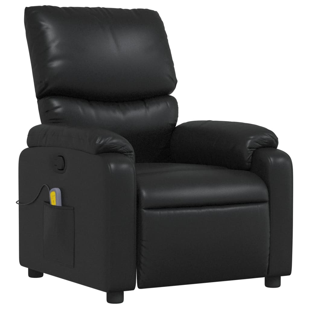 Fauteuil de massage simili cuir noir