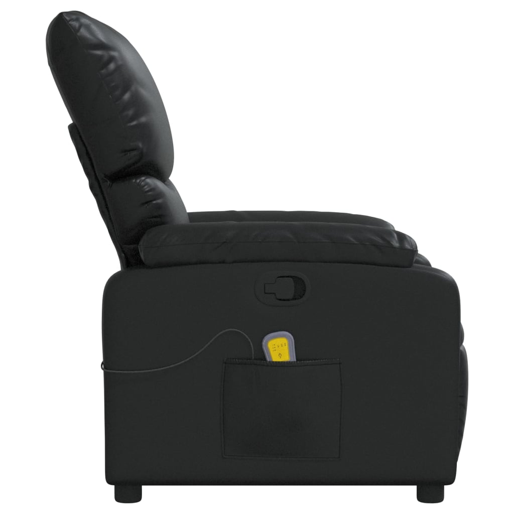 Fauteuil de massage simili cuir noir