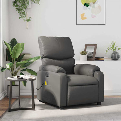 Massagesessel Grau Kunstleder