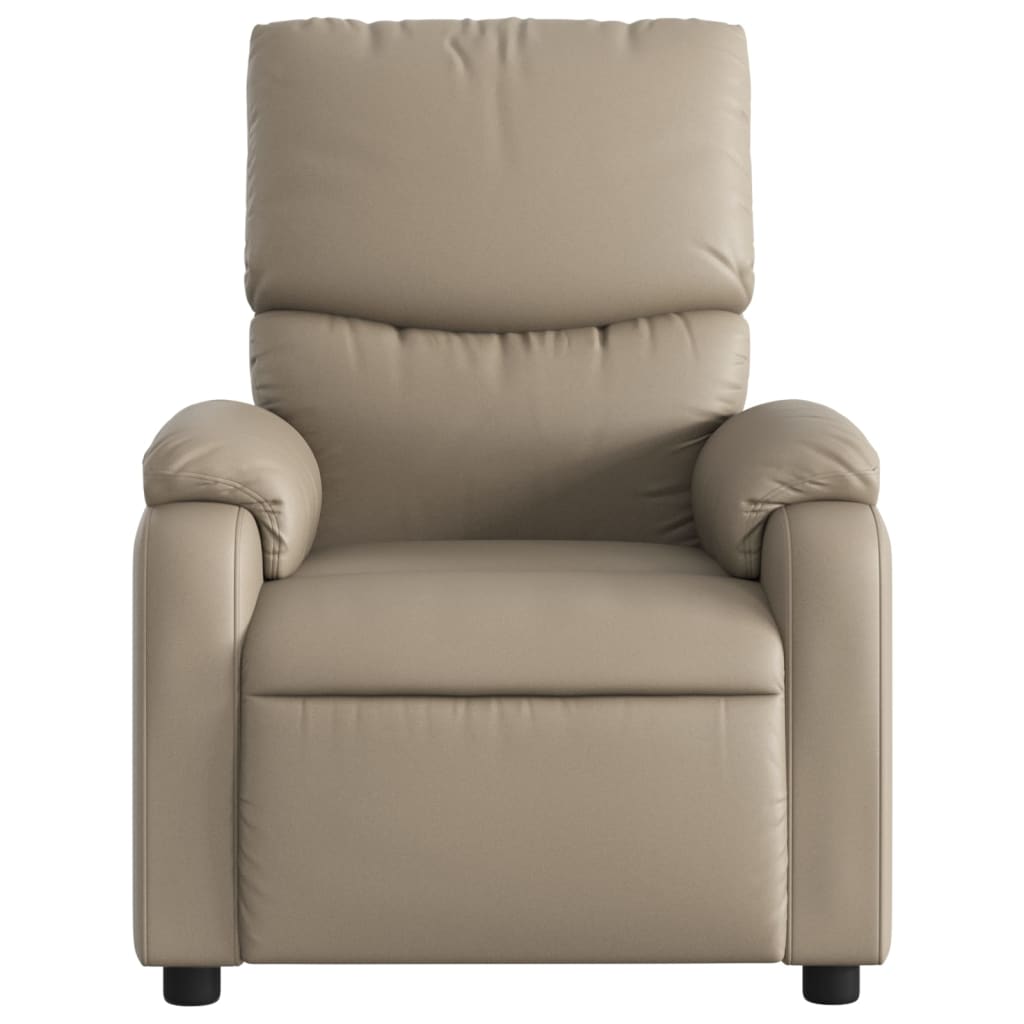 Fauteuil de massage simili cuir marron cappuccino