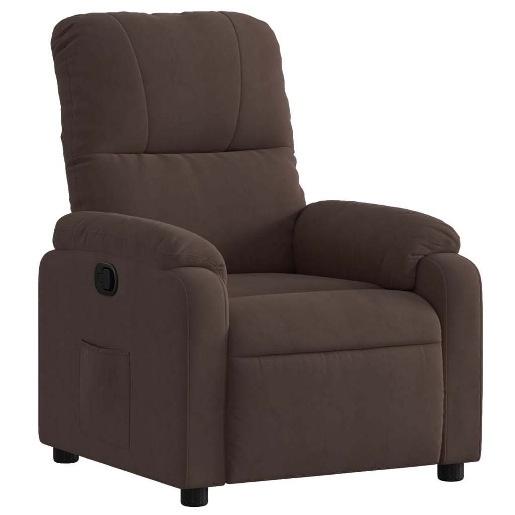 Fauteuil de relaxation tissu microfibre marron