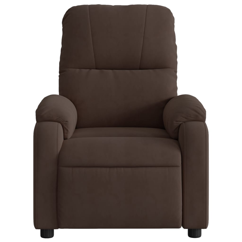 Fauteuil de relaxation tissu microfibre marron