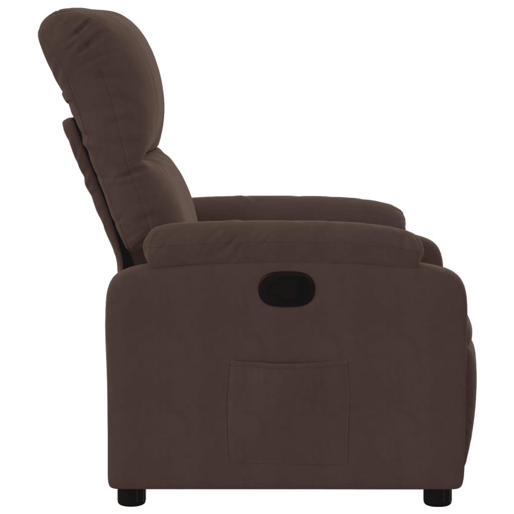 Fauteuil de relaxation tissu microfibre marron