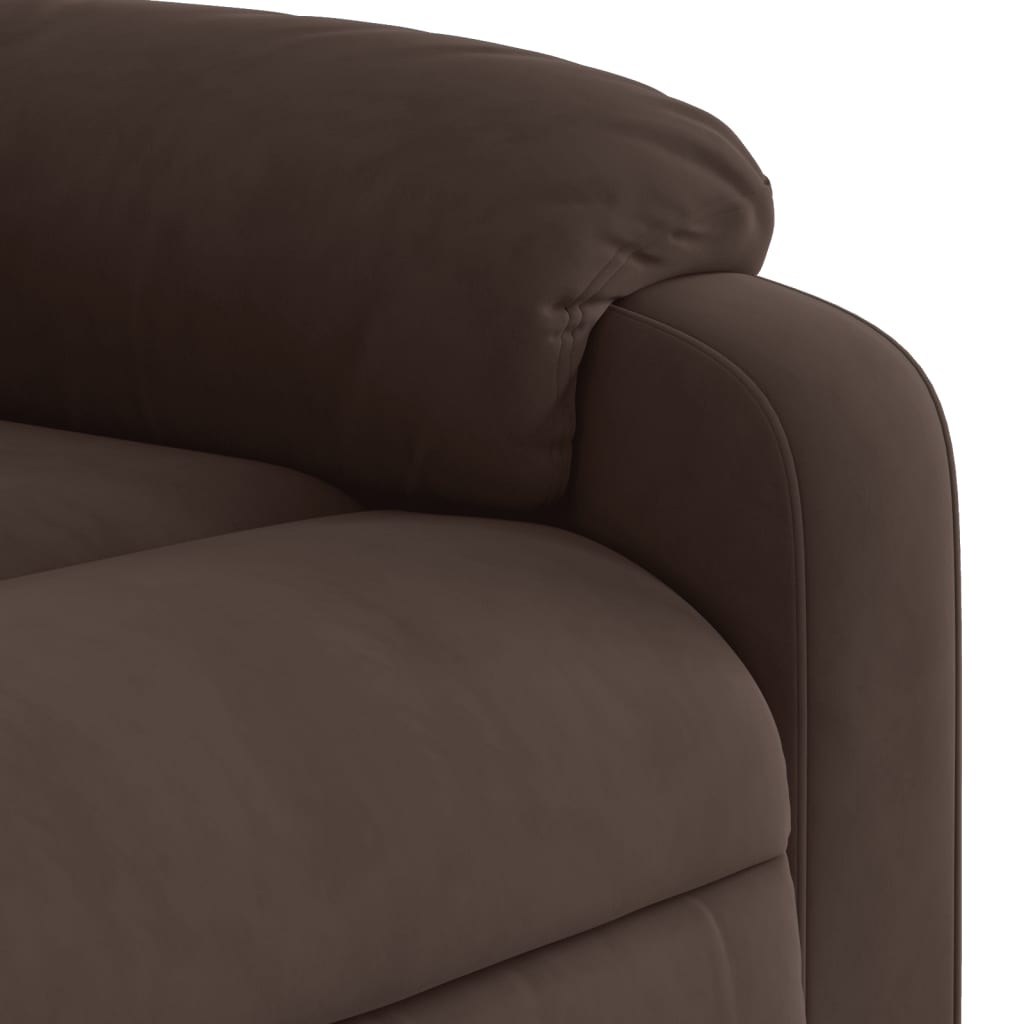 Fauteuil de relaxation tissu microfibre marron