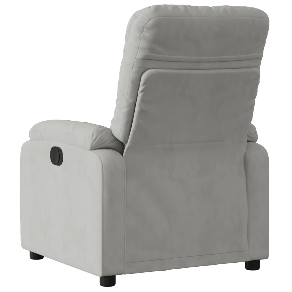 Fauteuil de relaxation tissu microfibre gris clair