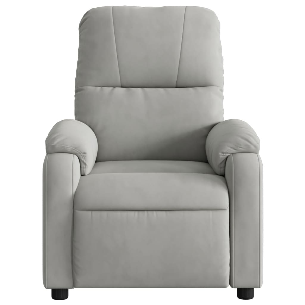 Fauteuil de relaxation tissu microfibre gris clair