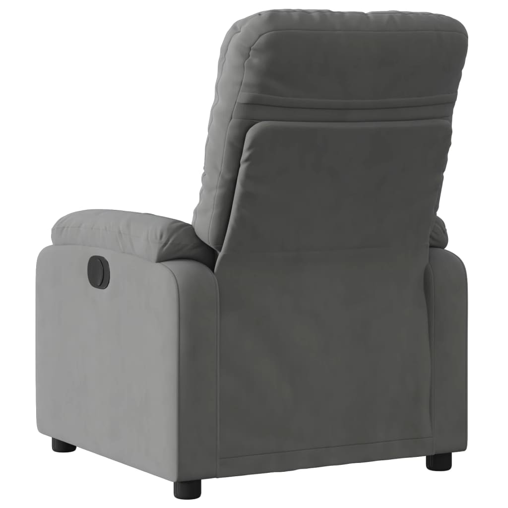 Fauteuil de relaxation tissu microfibre gris foncé