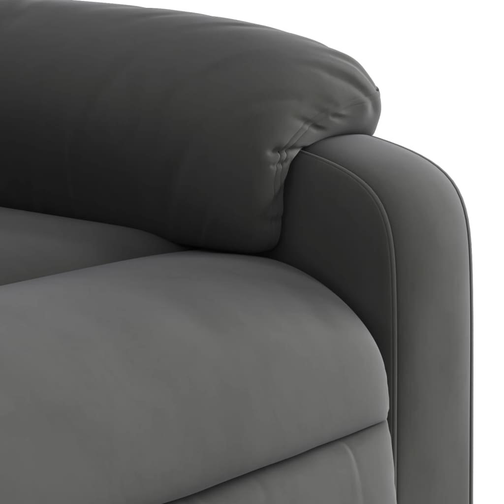 Fauteuil de relaxation tissu microfibre gris foncé