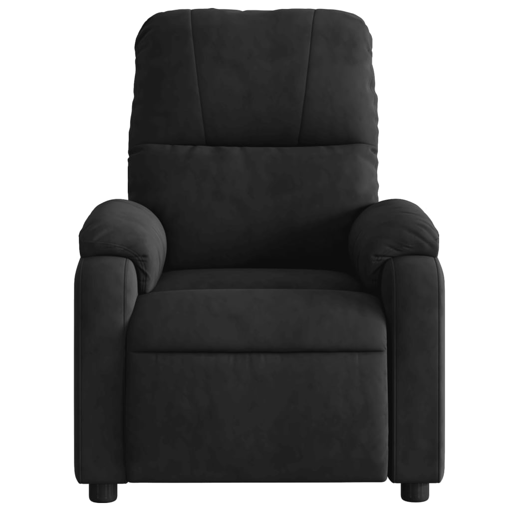 Fauteuil de relaxation tissu microfibre noir