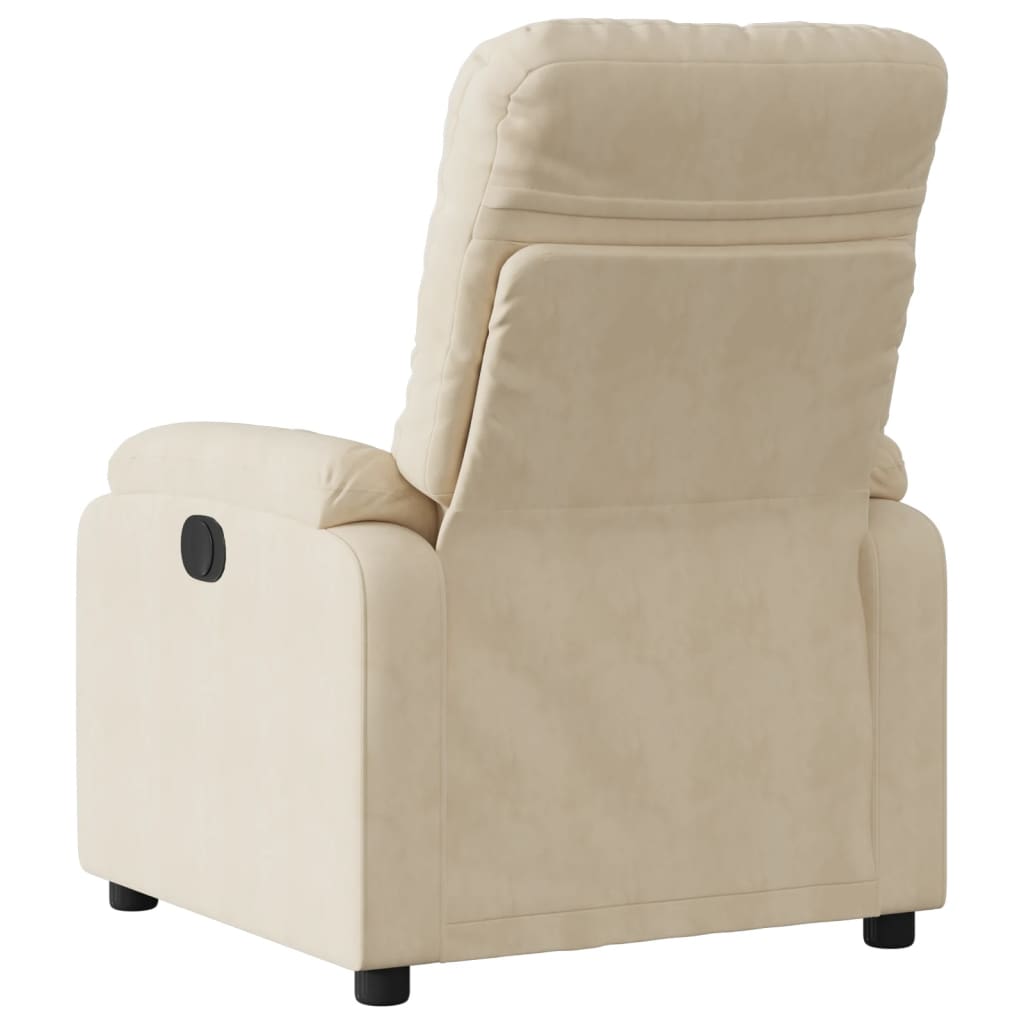 Fauteuil de relaxation tissu microfibre crème