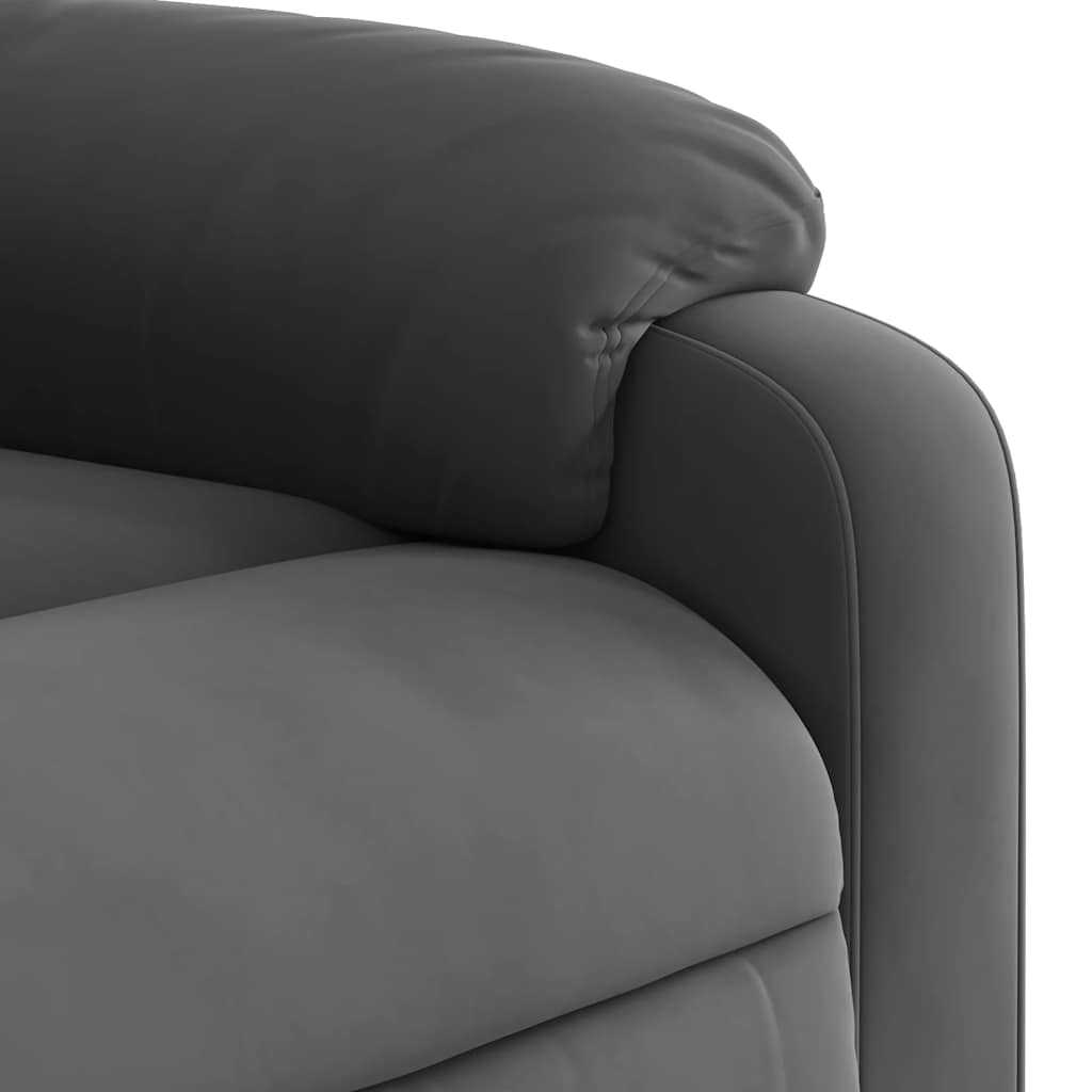 Fauteuil de massage tissu microfibre gris foncé