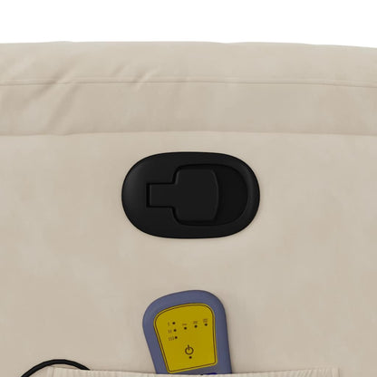 Massagesessel Beige Mikrofasergewebe