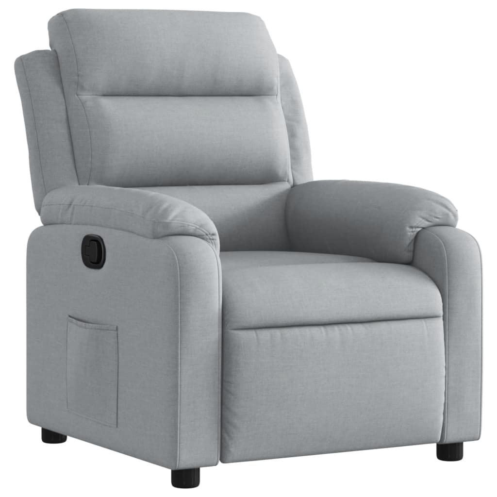 Fauteuil de relaxation tissu gris clair