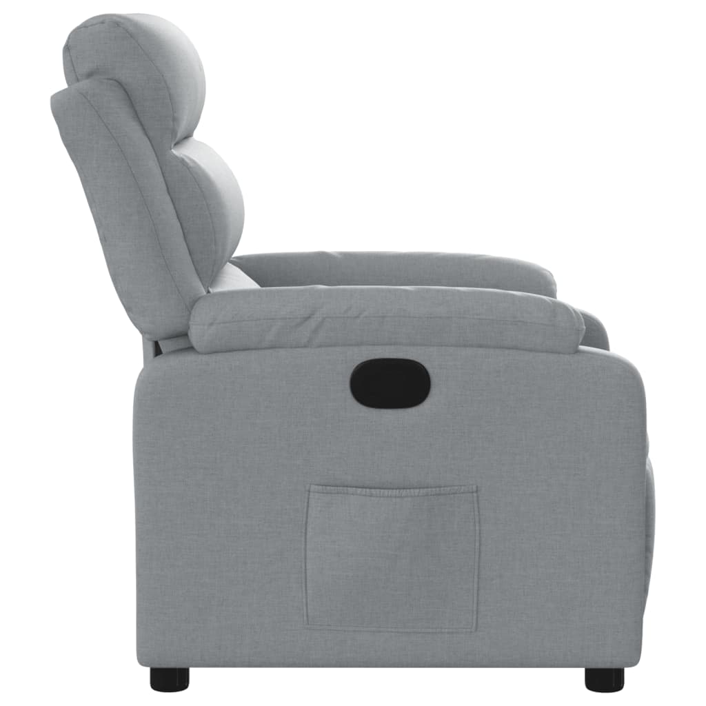 Fauteuil de relaxation tissu gris clair