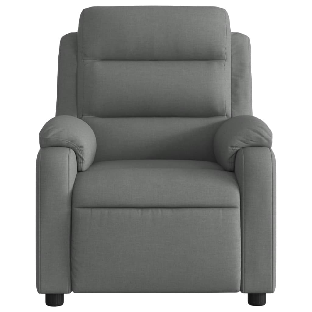 Fauteuil de relaxation tissu gris foncé