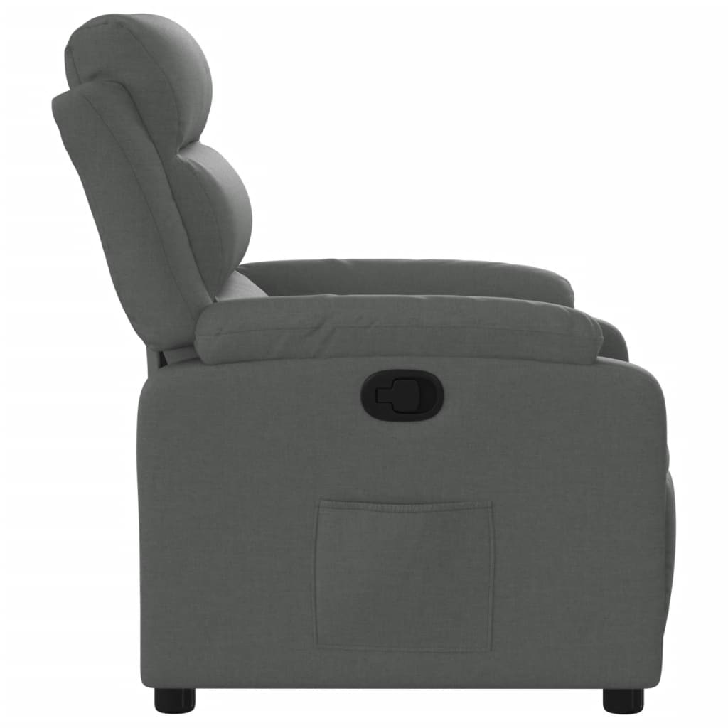 Fauteuil de relaxation tissu gris foncé