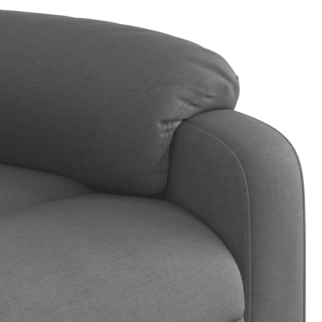 Fauteuil de relaxation tissu gris foncé