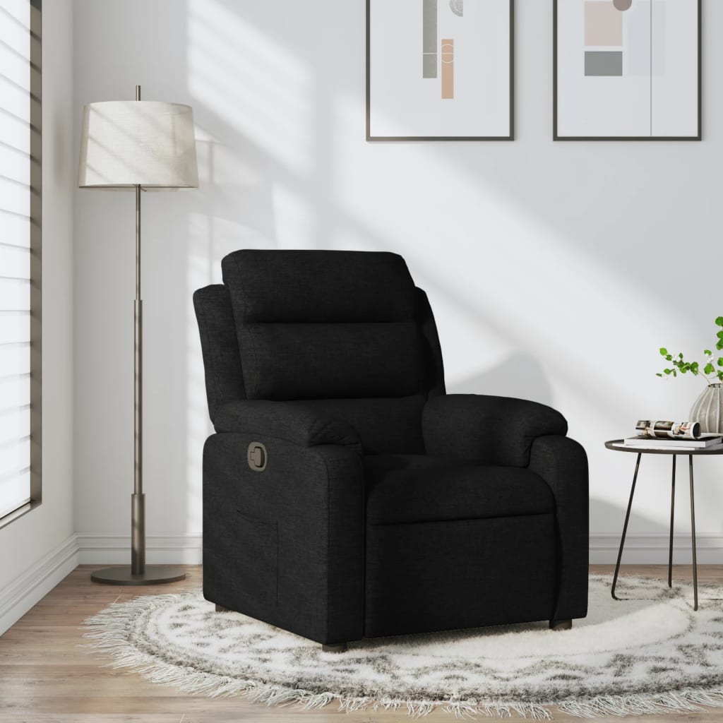 Fauteuil de relaxation tissu noir