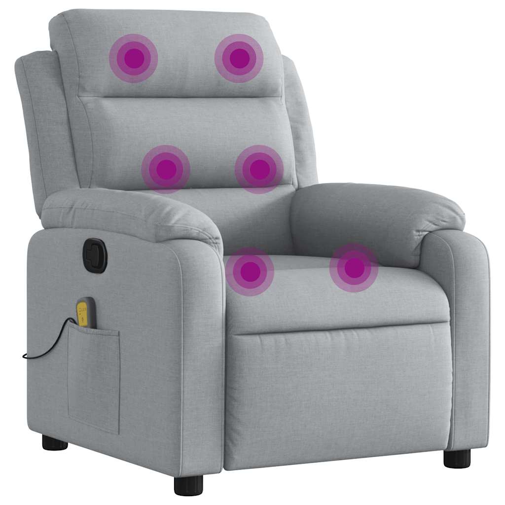 Fauteuil de massage tissu gris clair