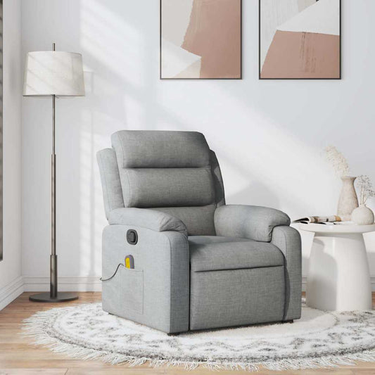 Fauteuil de massage tissu gris clair