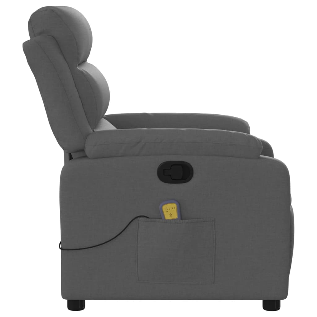 Fauteuil de massage tissu gris foncé