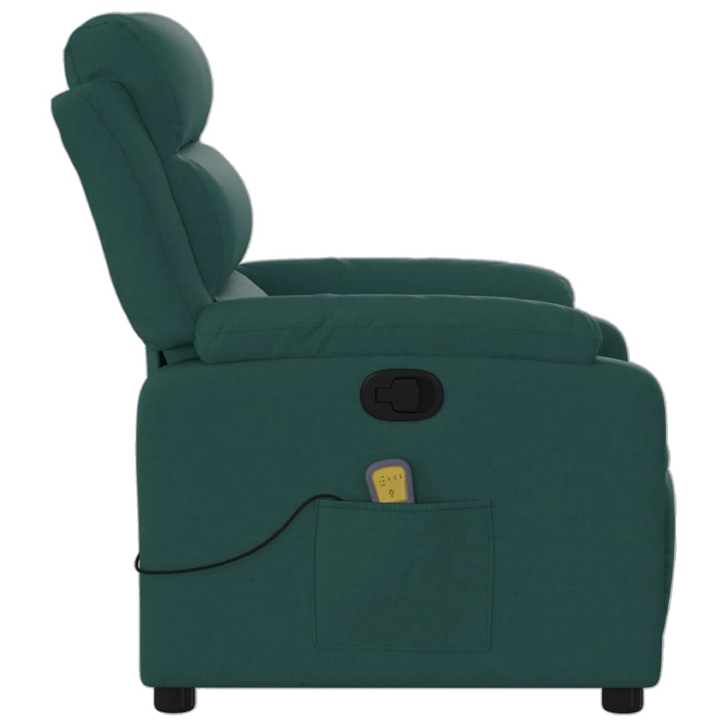 Fauteuil de massage tissu vert foncé