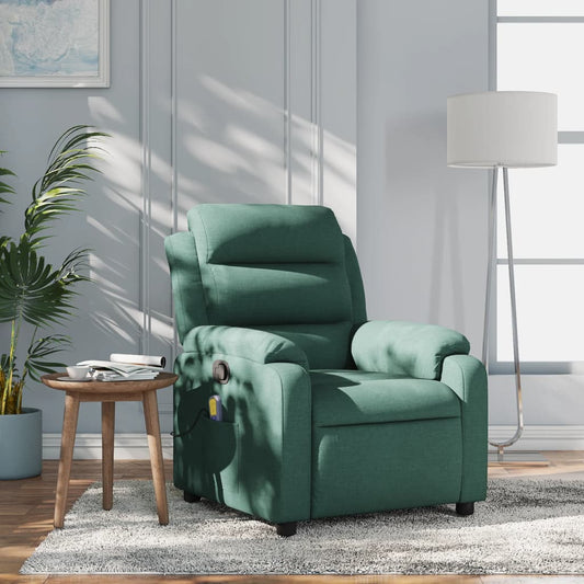 Fauteuil de massage tissu vert foncé