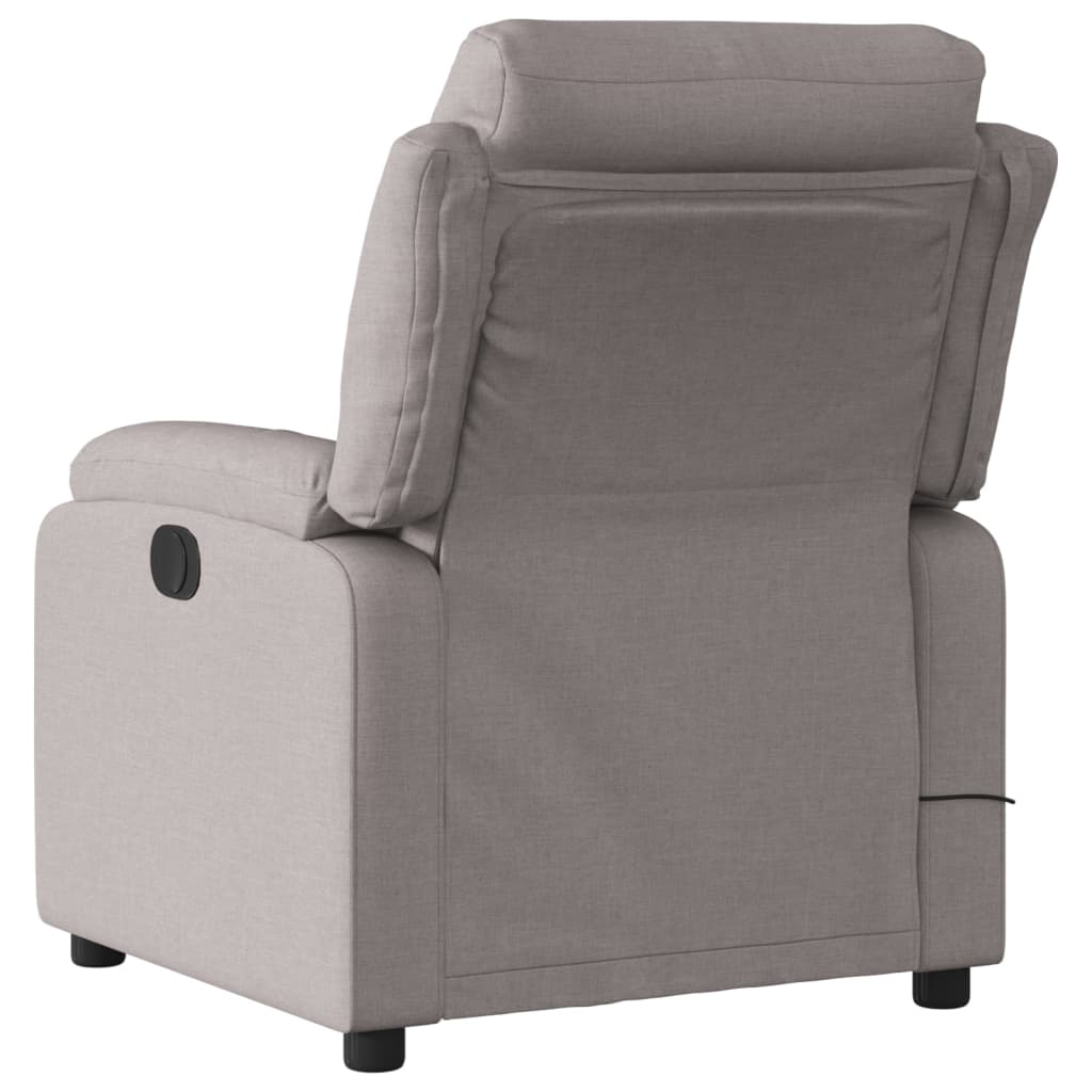 Massagesessel Taupe Stoff