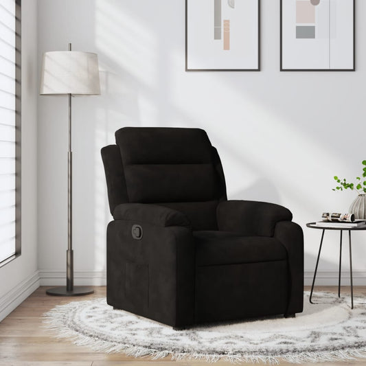 Fauteuil inclinable en velours noir