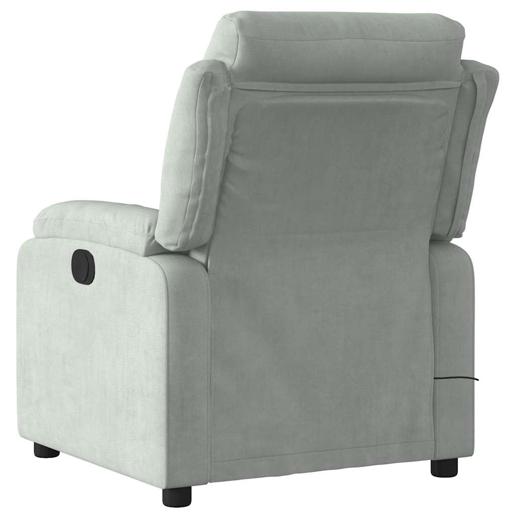 Fauteuil de massage velours gris clair