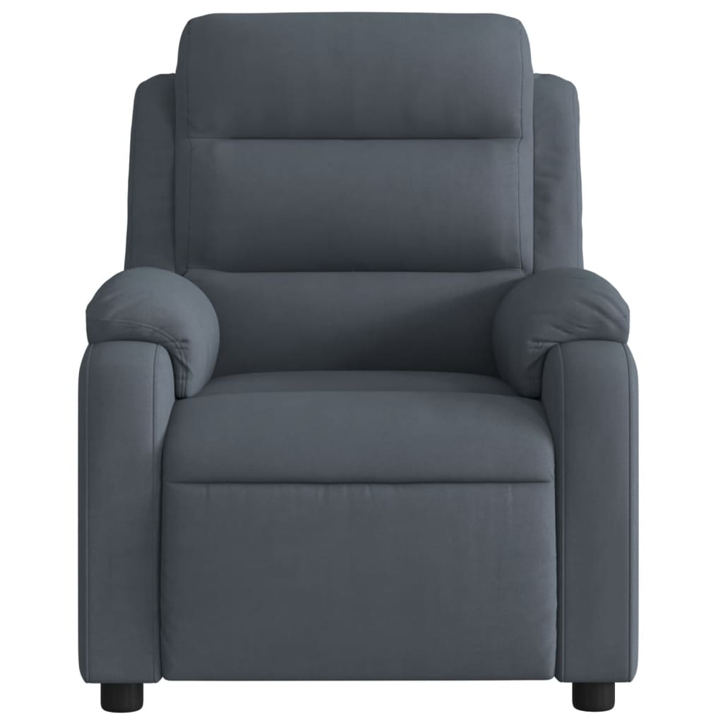 Fauteuil de massage velours gris foncé