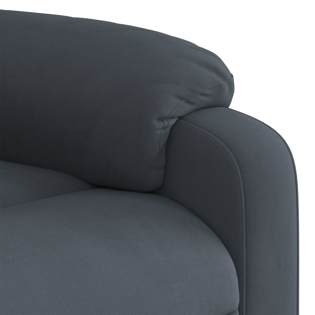 Fauteuil de massage velours gris foncé