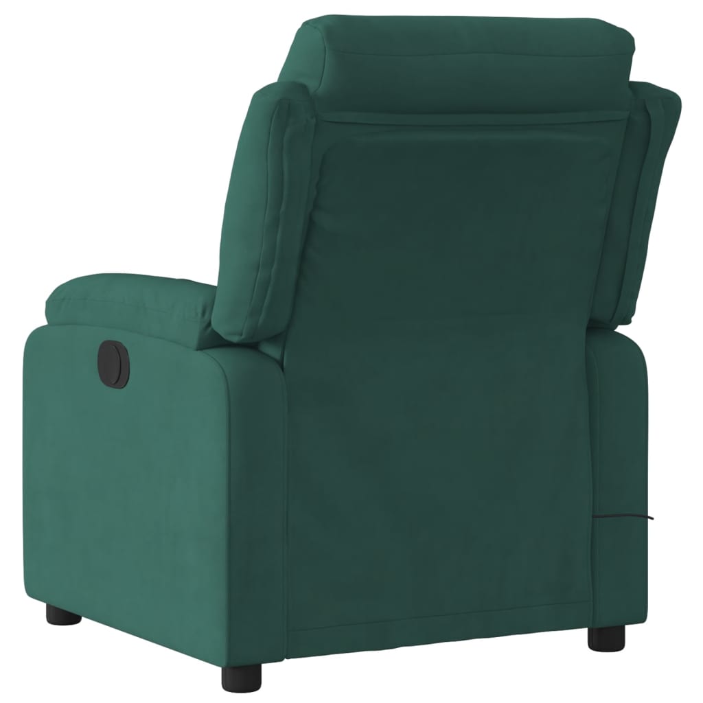 Fauteuil de massage velours vert foncé