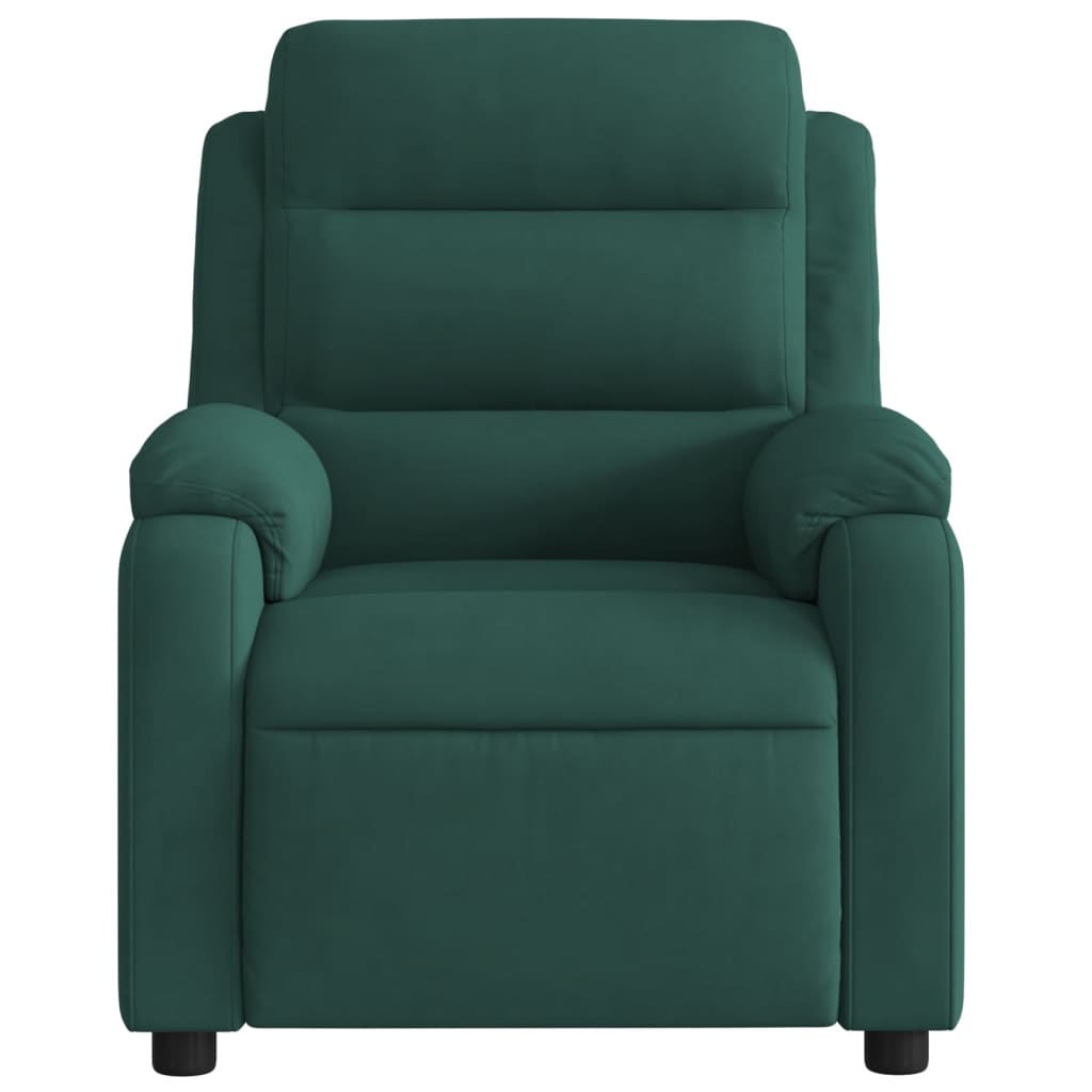 Fauteuil de massage velours vert foncé