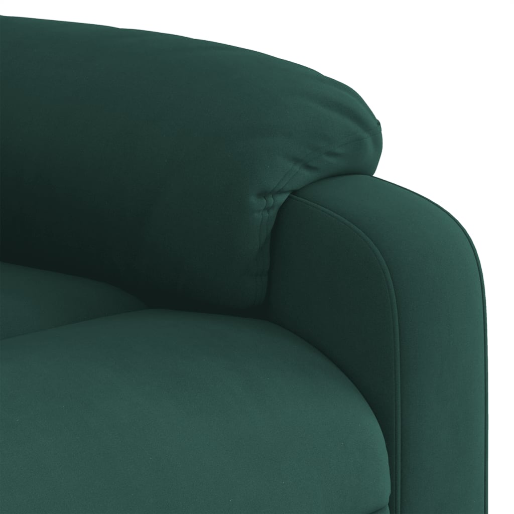 Fauteuil de massage velours vert foncé